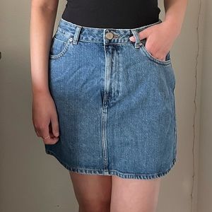Asos denim mini skirt.